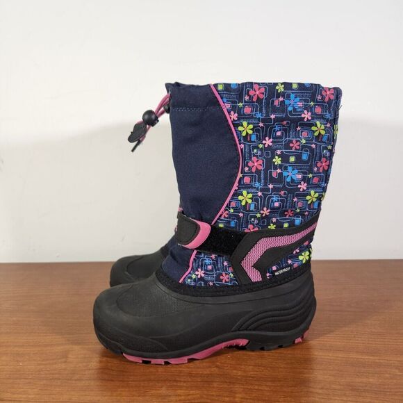 Girl's Kamik Rocket Multi-Color Winter Waterproof Insulated Snow Boots  Size 3 - Picture 1 of 12